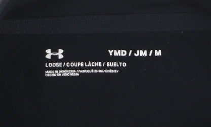 Under Armour Boys Black & Red Track Jacket Full Zip Polyester M