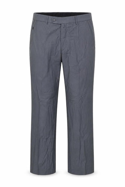 Zecca Men's Grey 38 Dress Trousers Wool Blend Formal Straight Leg