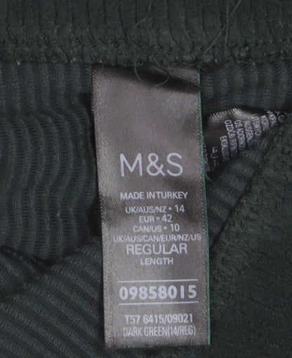 Marks and Spencer Women’s Dark Green Corduroy Leggings Size 14