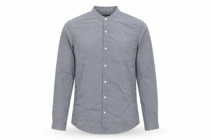 Retro Fire Men's Grey Collared Long Sleeve Formal Shirt Size S