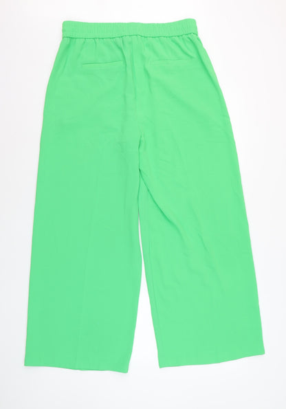 Marks and Spencer Women’s Green Wide-Leg Trousers Size 14 Short