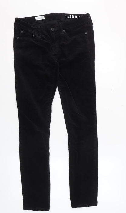Gap 1969 Women Black Corduroy Always Skinny Trousers Size 26R