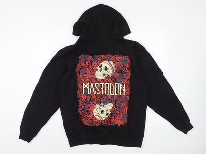 Mastodon Men's Black Full Zip Hoodie M Graphic Skull Design