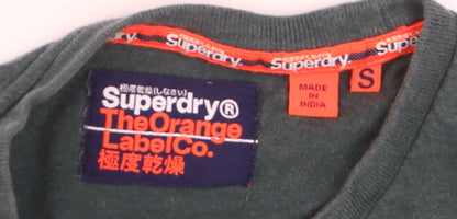 Superdry Men's Green Cotton Crew Neck Short Sleeve T-Shirt Size S
