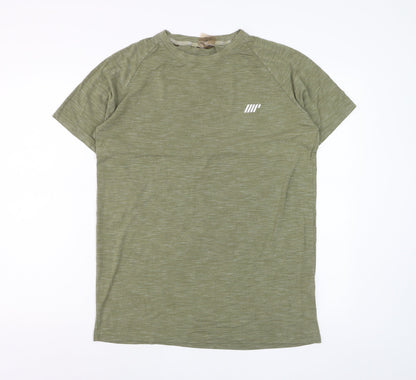 MyProtein Men's Green Athletic Fit Short Sleeve Training T-Shirt Size M
