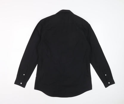 Topman Men’s Black Long Sleeve Formal Dress Shirt M