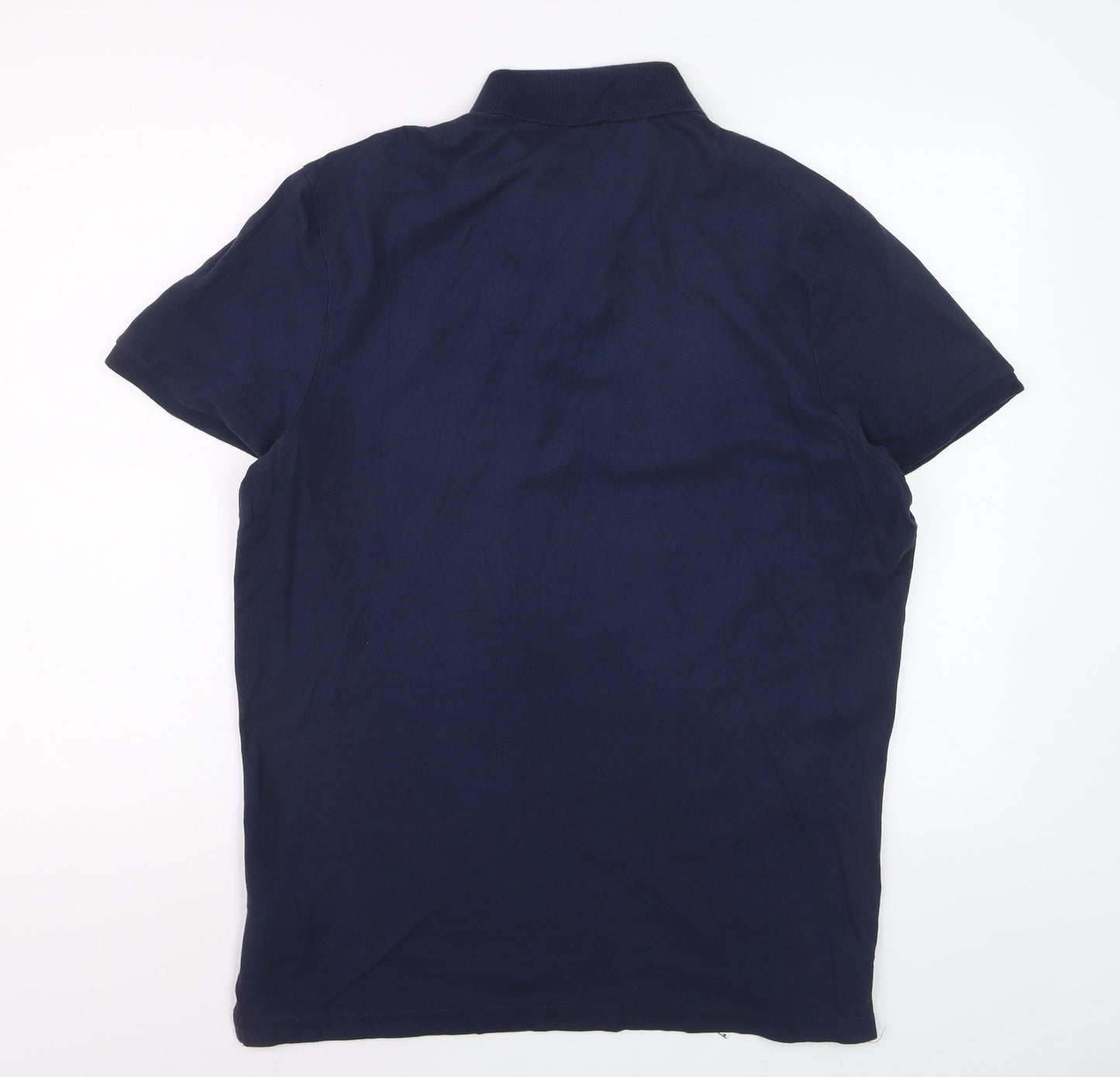 Hollister Men's Blue XL Slim Fit Stretch Polo Shirt
