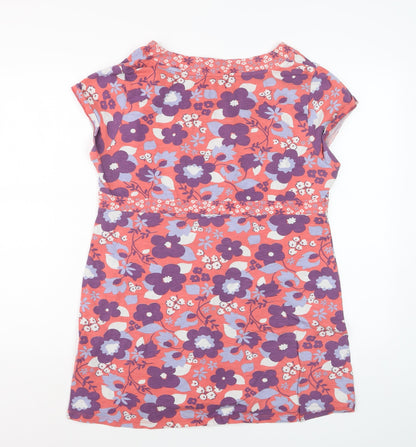 Boden Women's Multicoloured Floral V-Neck Tunic T-Shirt Size 16 Regular
