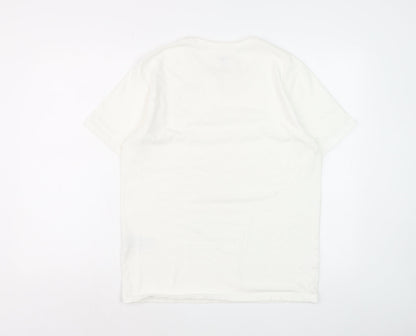 Levi's Men's White Crew Neck Short Sleeve Standard Fit T-Shirt Size M