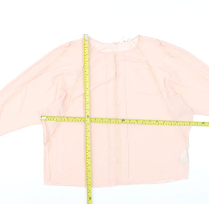 Marks and Spencer Per Una Women's Pink Polyester Lace Blouse Size 12