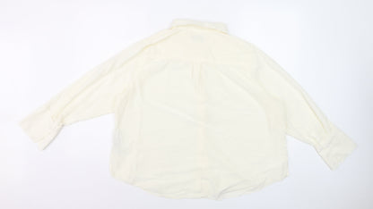 Marks and Spencer Women’s Ivory Silk Long Sleeve Blouse Size 22