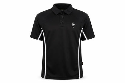 Falcon Men's Black Short Sleeve Sports Polo Shirt Size S