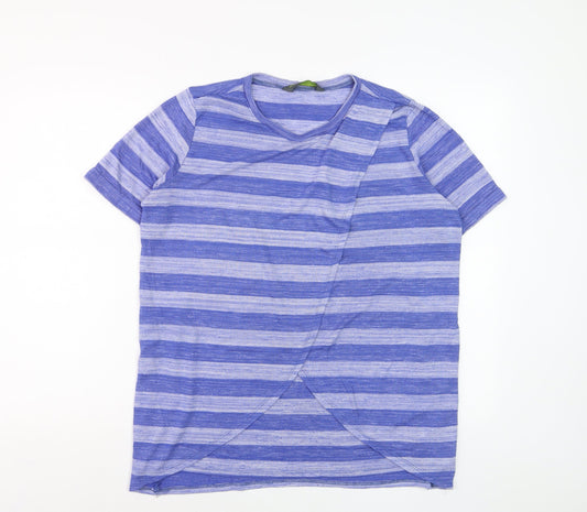 Blooming Marvellous Women's Blue Striped Maternity T-Shirt Size 12