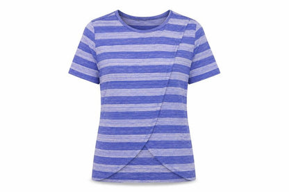 Blooming Marvellous Women's Blue Striped Maternity T-Shirt Size 12