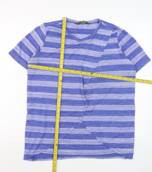 Blooming Marvellous Women's Blue Striped Maternity T-Shirt Size 12