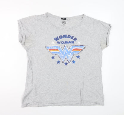 TBar DC Comics Women’s Grey Wonder Woman T-Shirt Size S