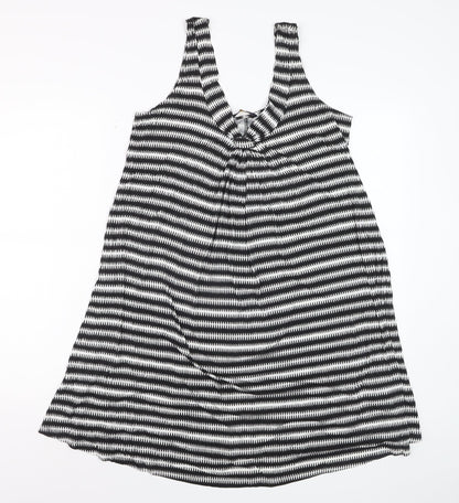 Marks and Spencer Women’s Black Striped Viscose Tank Dress Size 10