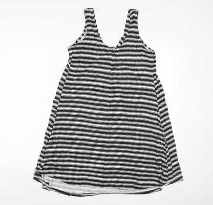 Marks and Spencer Women’s Black Striped Viscose Tank Dress Size 10