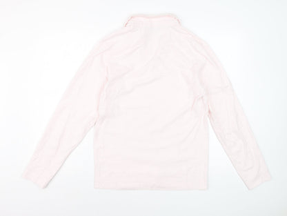 Reiss Womens Pink Collared Long Sleeve Cotton Blouse Size L