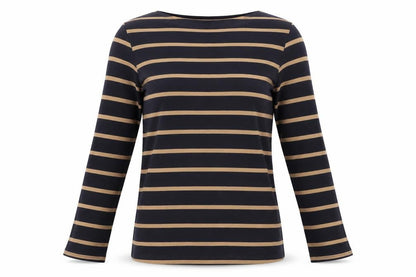 Marks & Spencer Women’s Navy Stripe Cotton Long Sleeve T-Shirt Size 8