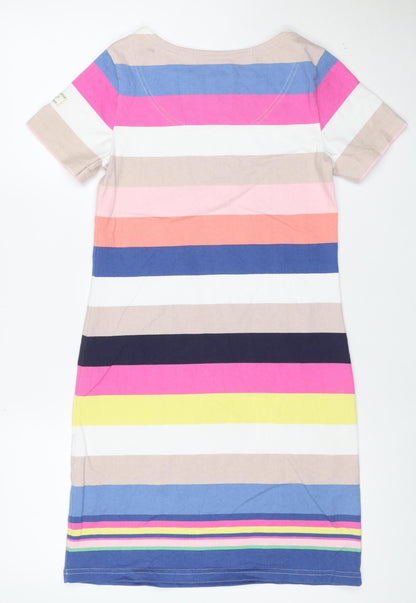 Joules Women’s Multicoloured Stripe Cotton T-Shirt Dress Size 8