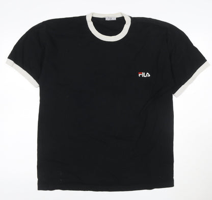 Fila Men's Black XL Crew Neck Short Sleeve T-Shirt