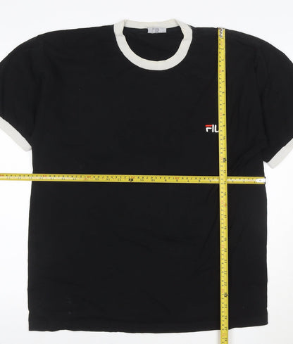 Fila Men's Black XL Crew Neck Short Sleeve T-Shirt