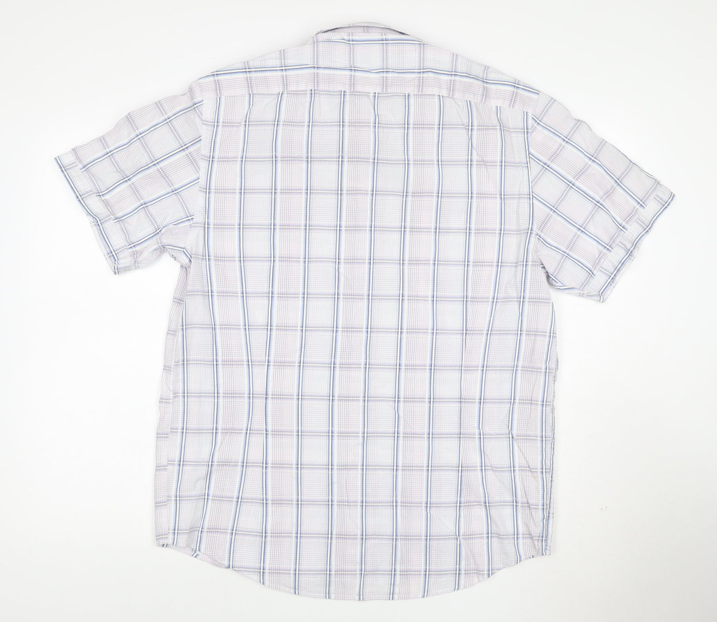 Racing Green Men's Multicoloured Check Cotton Short Sleeve Shirt L