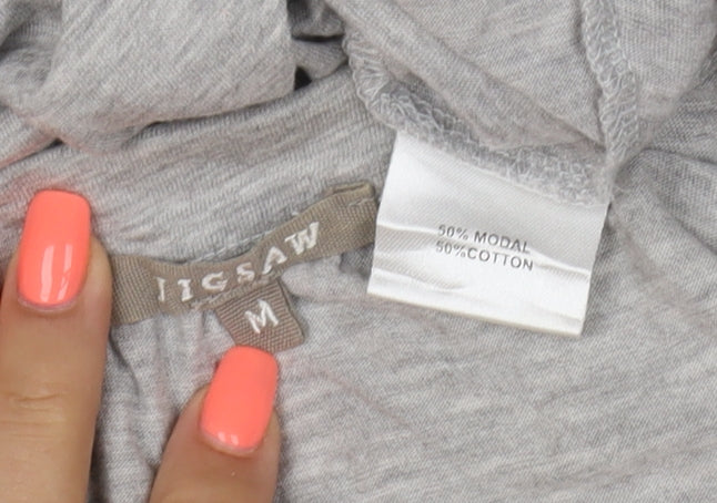 Jigsaw Womens Grey Jersey Modal Cotton Tank Top M