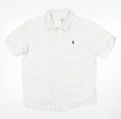 Independent Leaders Men's White M Short Sleeve Cotton Button-Up Shirt