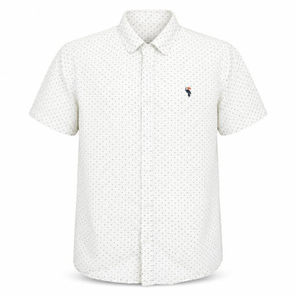 Independent Leaders Men's White M Short Sleeve Cotton Button-Up Shirt