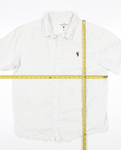 Independent Leaders Men's White M Short Sleeve Cotton Button-Up Shirt