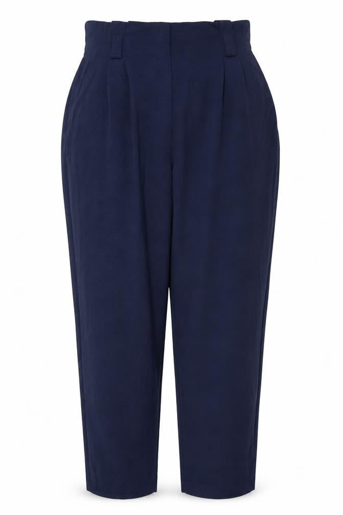 Dorothy Perkins Women's Blue Relaxed Viscose Trousers UK 16