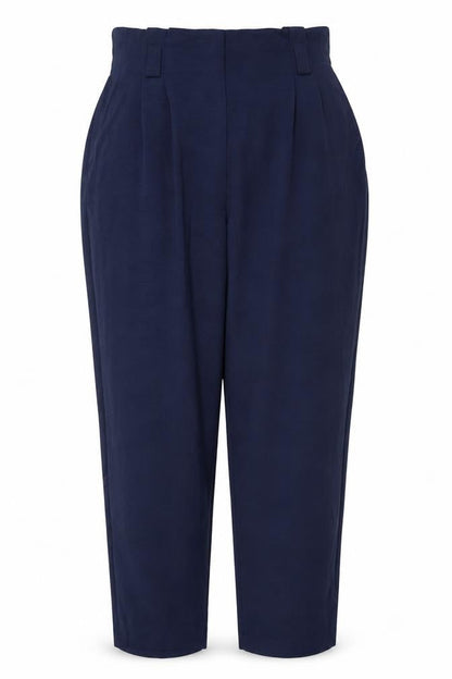 Dorothy Perkins Women's Blue Relaxed Viscose Trousers UK 16