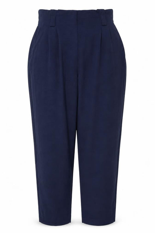 Dorothy Perkins Women's Blue Relaxed Viscose Trousers UK 16