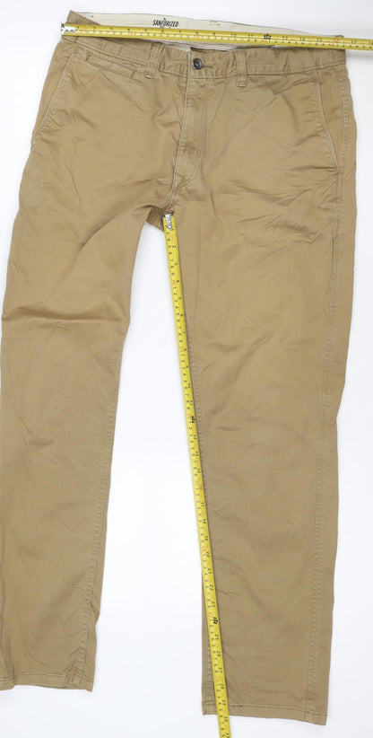 Levi's Men's Beige Chino Trousers 34x32 Cotton Stretch Casual