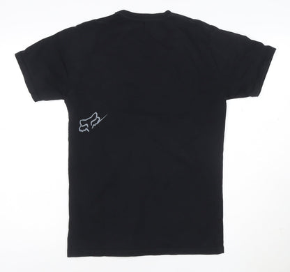 Fox Men's Black Graphic Logo Short Sleeve T-Shirt Size M