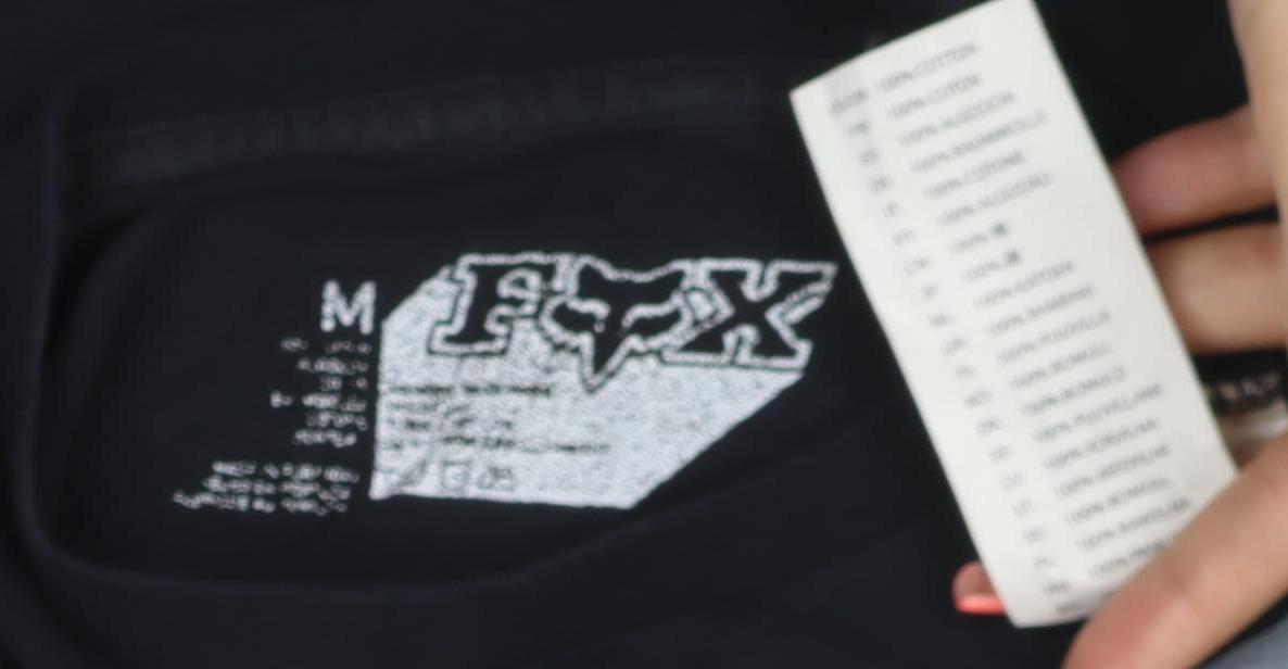 Fox Men's Black Graphic Logo Short Sleeve T-Shirt Size M