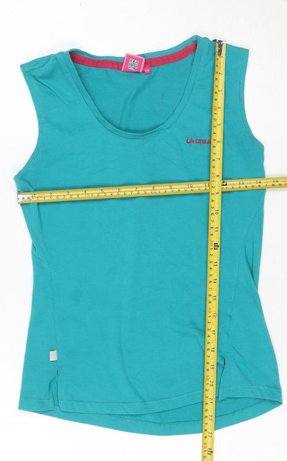 LA Gear Women's Blue Sleeveless Cotton Blend Tank Top Size 10