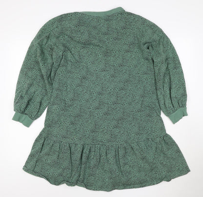 ANYDAY John Lewis Green Animal Print Shift Dress M Women
