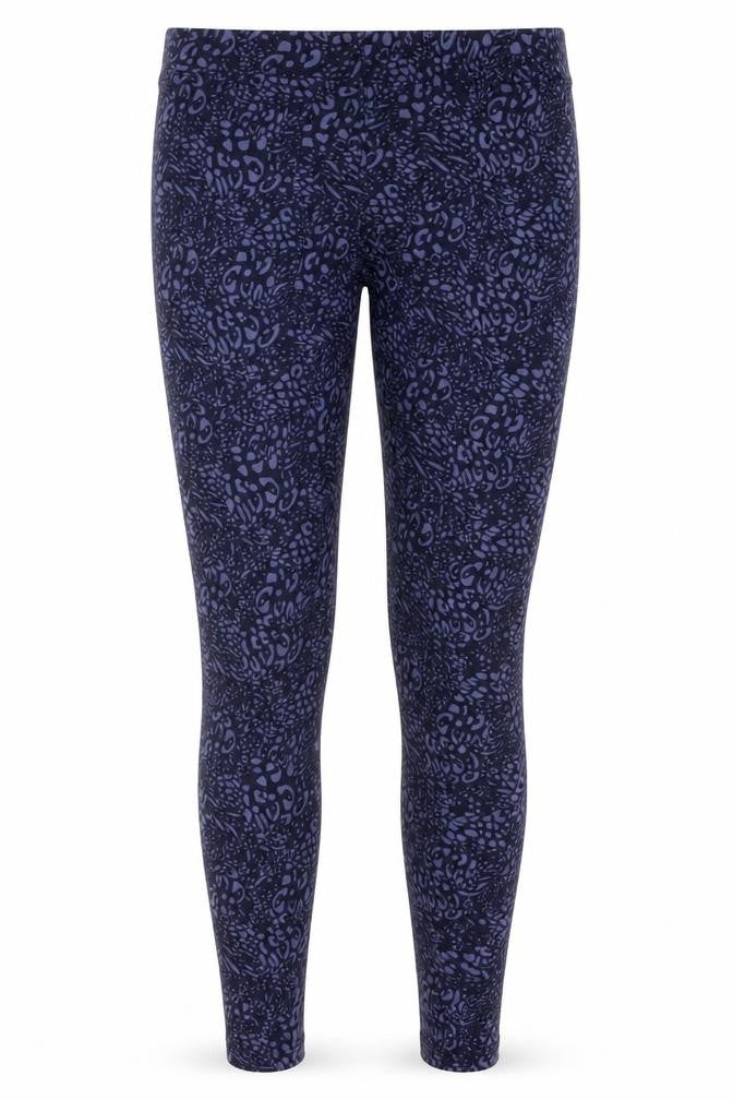 Marks and Spencer Women Blue Animal Print Cotton Leggings Size 10