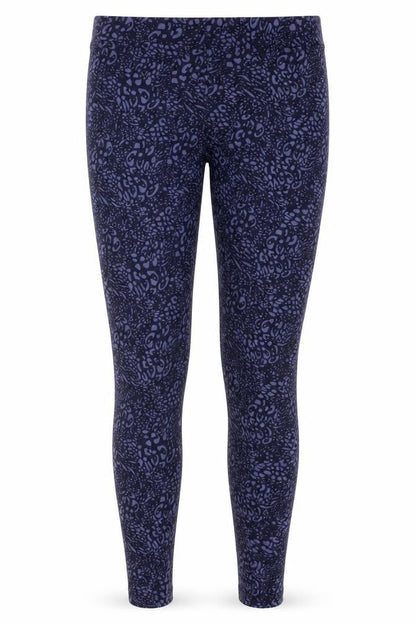 Marks and Spencer Women Blue Animal Print Cotton Leggings Size 10