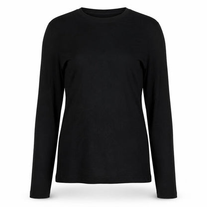 Whistles Women's Black Long Sleeve Viscose Stretch Top Size 10