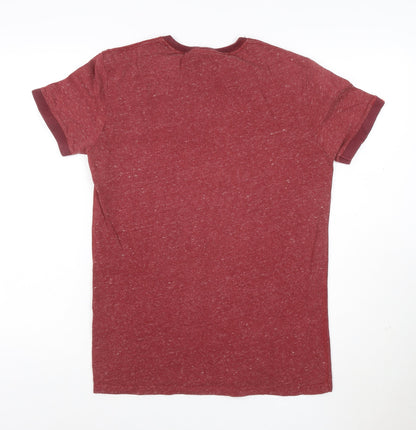 Superdry Men's Red Short Sleeve Crew Neck Cotton Blend T-Shirt Size S