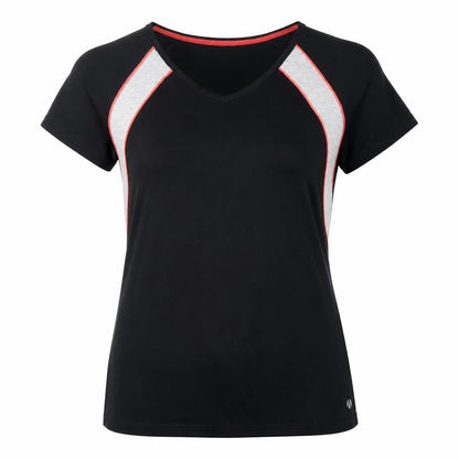 Marks & Spencer Women's Black Colourblock Active T-Shirt Size 14