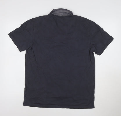 Next Men's Blue Regular Fit Cotton Polo Shirt L
