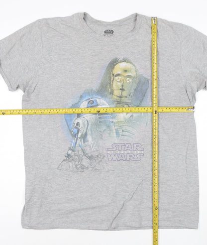 Star Wars Men's Grey XL Graphic Print T-Shirt by Bravado