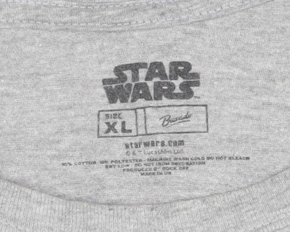 Star Wars Men's Grey XL Graphic Print T-Shirt by Bravado