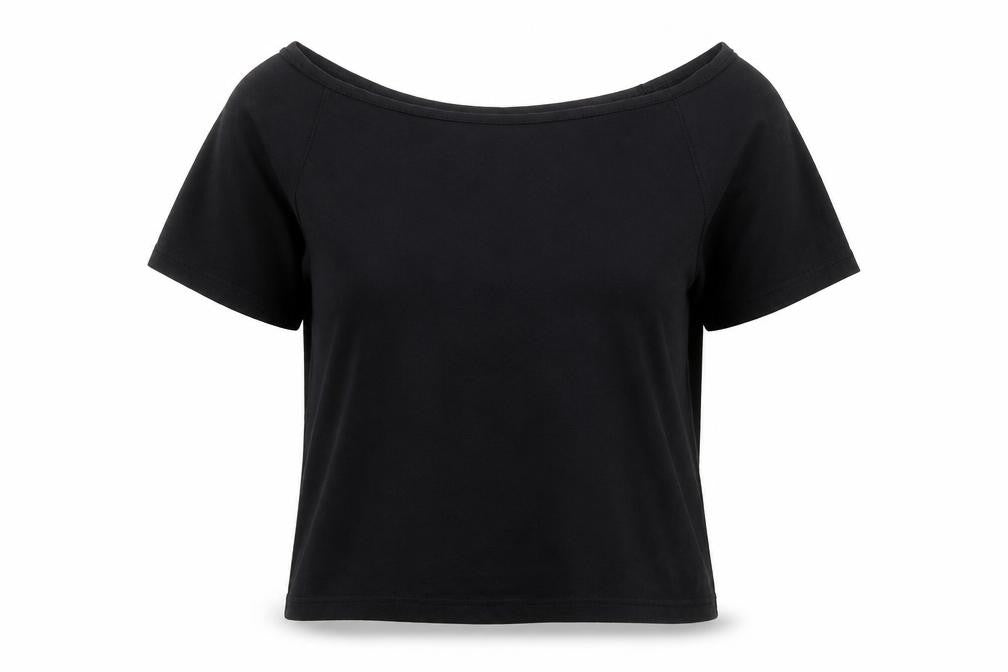 Warehouse Women’s Black Off Shoulder Cotton Jersey Top Size 14