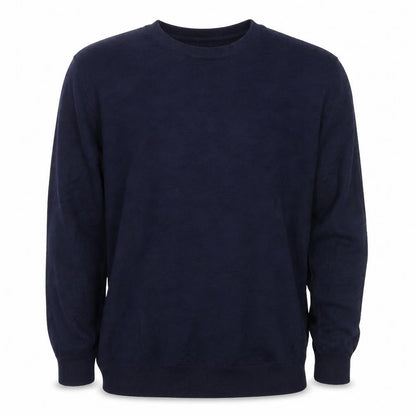 Emporio Armani Men's Blue Cotton Crew Neck Pullover Jumper Size L